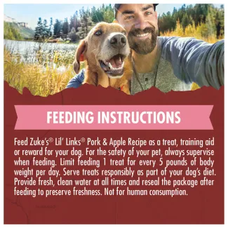 Zuke's Lil' Links Pork &amp; Apple Recipe, Dog Treats - Feeding Ingredients