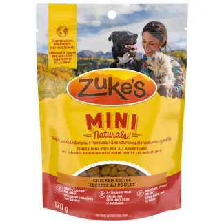 Zuke’s Mini Naturals Chicken Recipe Dog Treats - Gâteries d'entraînement Zuke's Mini Naturals Recette de poulet