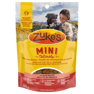 Zuke’s Mini Naturals Salmon Recipe Dog Treats - Gâteries d'entraînement Zuke's Mini Naturals Recette de saumon