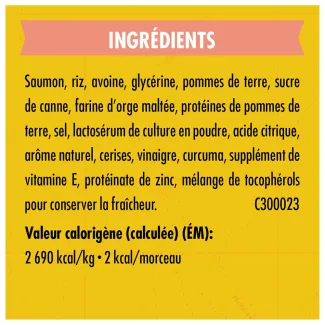 Gâteries d'entraînement Zuke's Mini Naturals Recette de saumon - ingredients