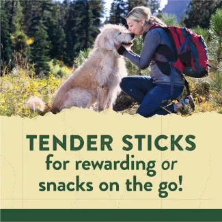 Zukes Adventure Sticks are tender, rewarding snacks perfect for dogs on the go