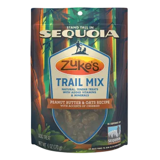 Zukes Trail Mix Peanut Butter and Oats Recipe with cherries dog treats, Sequoia National Park special edition.
